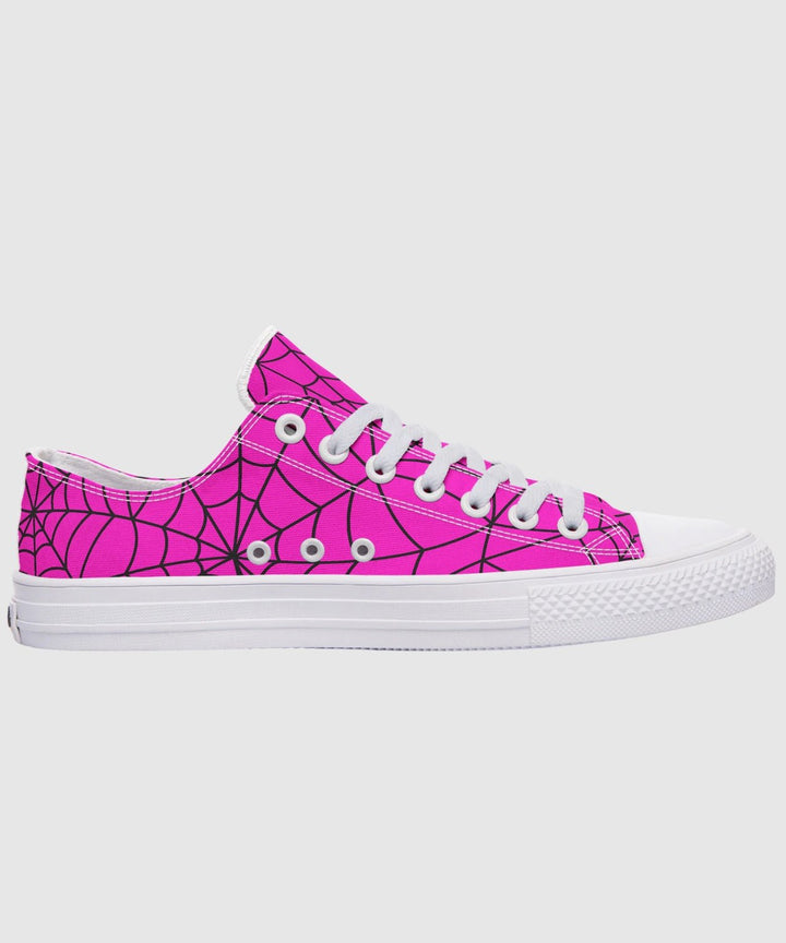 Pink Spiderweb Low Tops - The Pagan Grimoire