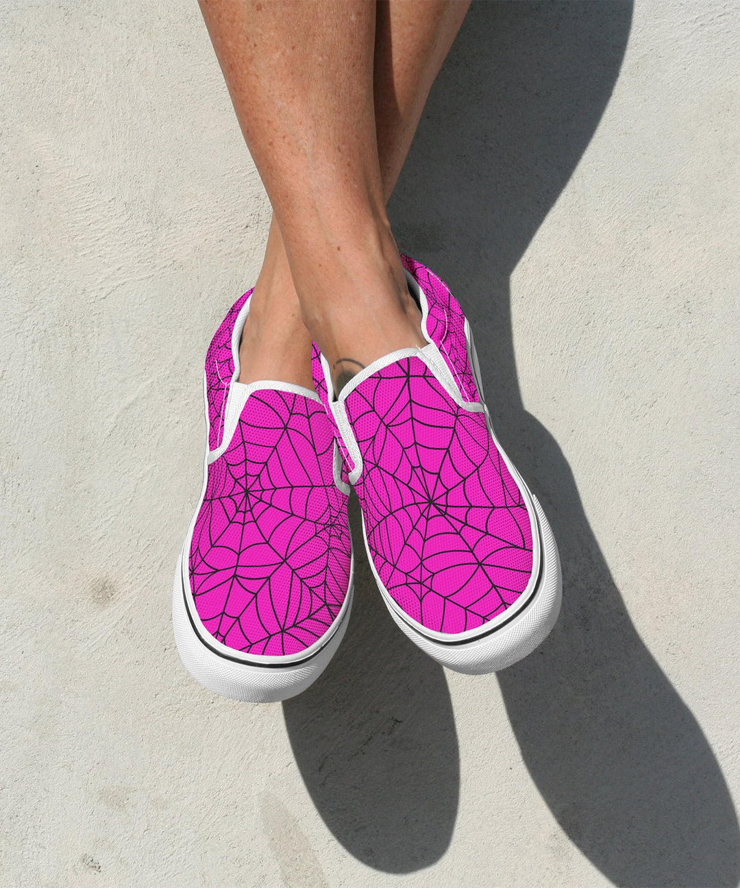 Pink Spiderweb Slip - Ons - The Pagan Grimoire
