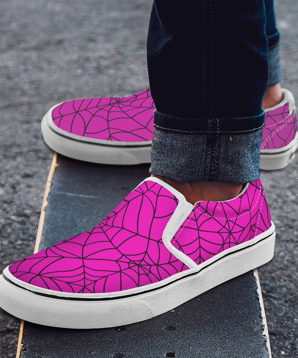 Pink Spiderweb Slip - Ons - The Pagan Grimoire
