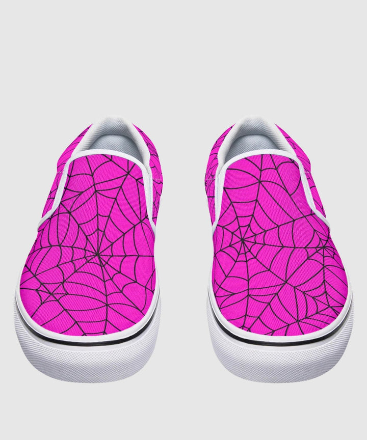 Pink Spiderweb Slip - Ons - The Pagan Grimoire