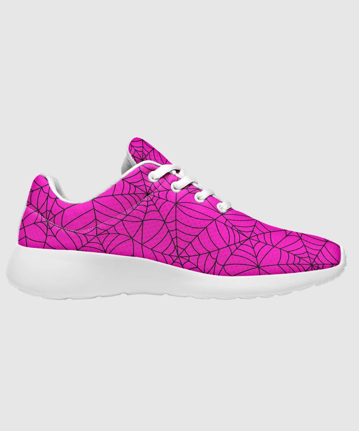 Pink Spiderweb Sneakers - The Pagan Grimoire