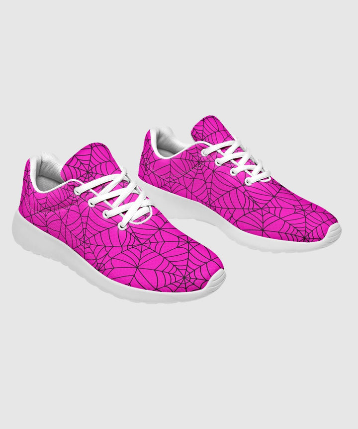 Pink Spiderweb Sneakers - The Pagan Grimoire