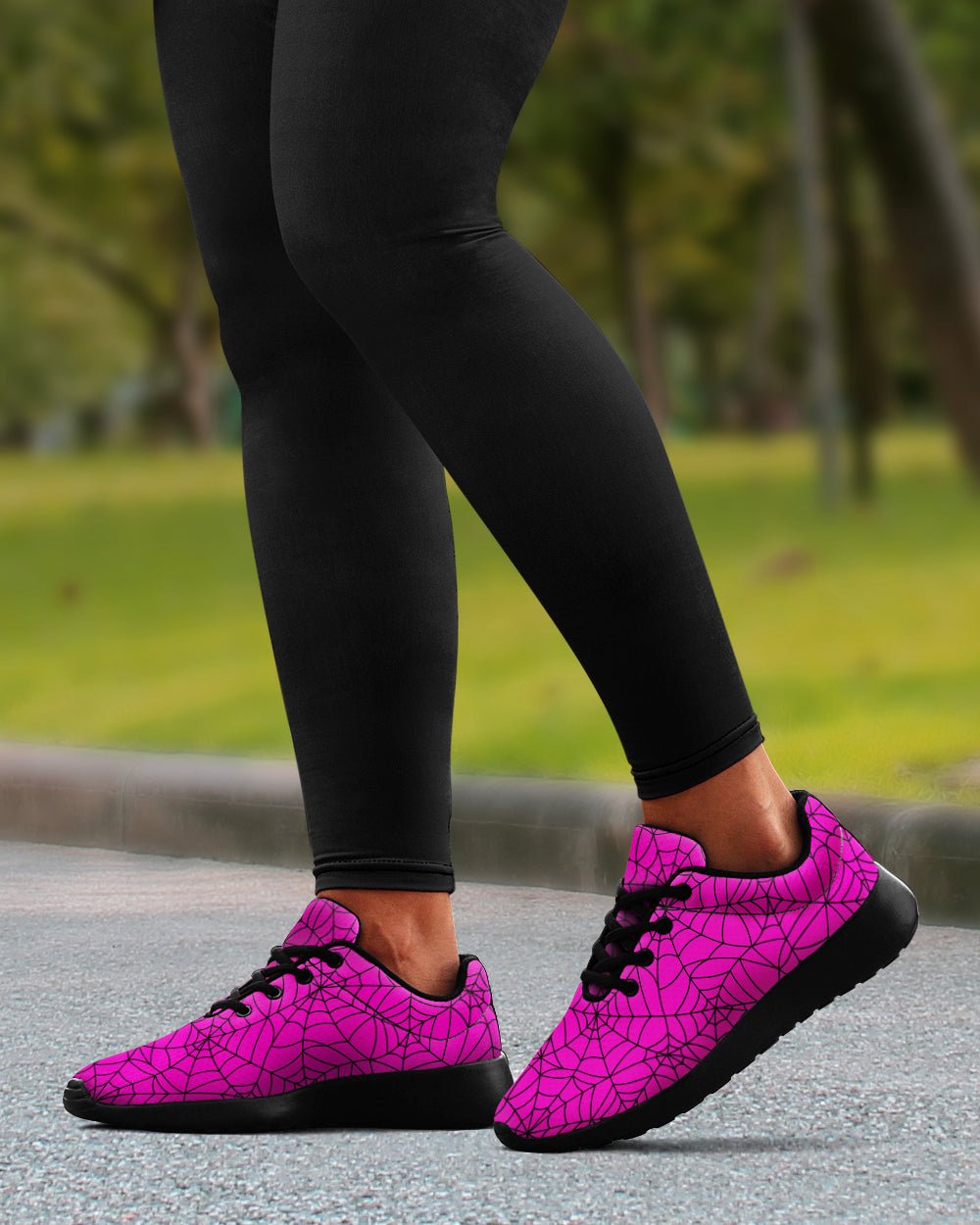 Pink Spiderweb Sneakers - The Pagan Grimoire