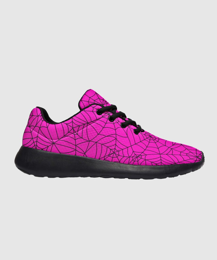 Pink Spiderweb Sneakers - The Pagan Grimoire