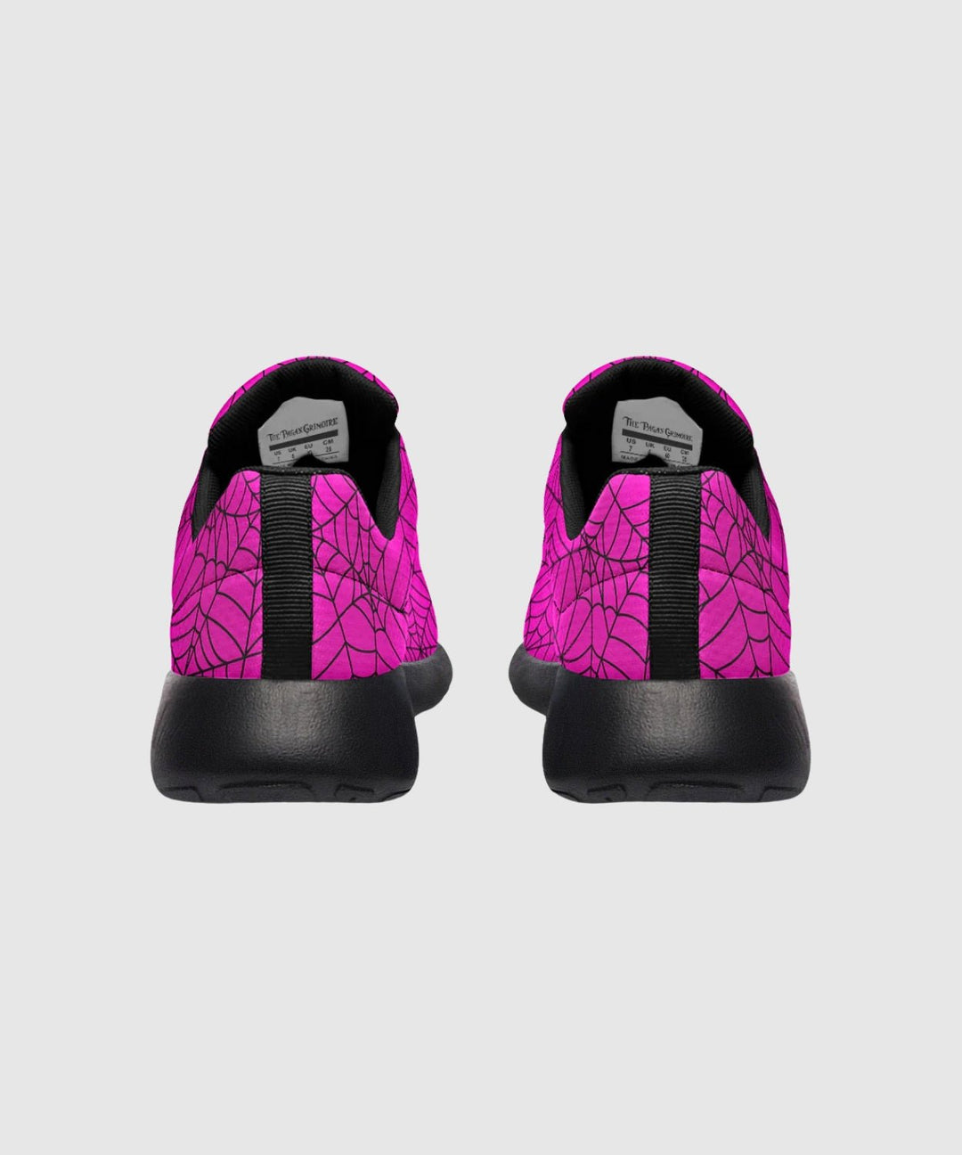 Pink Spiderweb Sneakers - The Pagan Grimoire