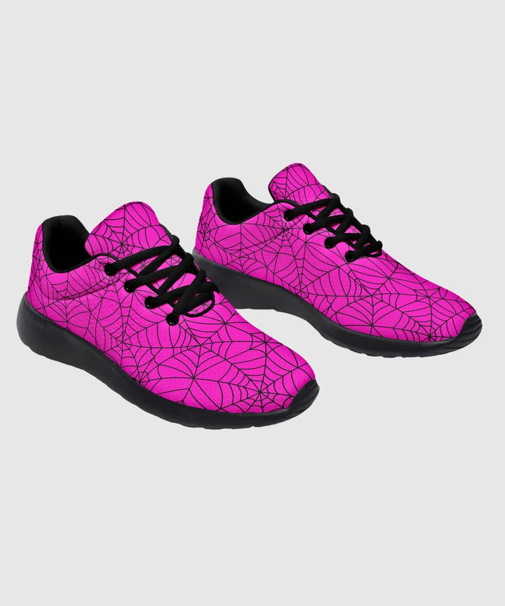 Pink Spiderweb Sneakers - The Pagan Grimoire