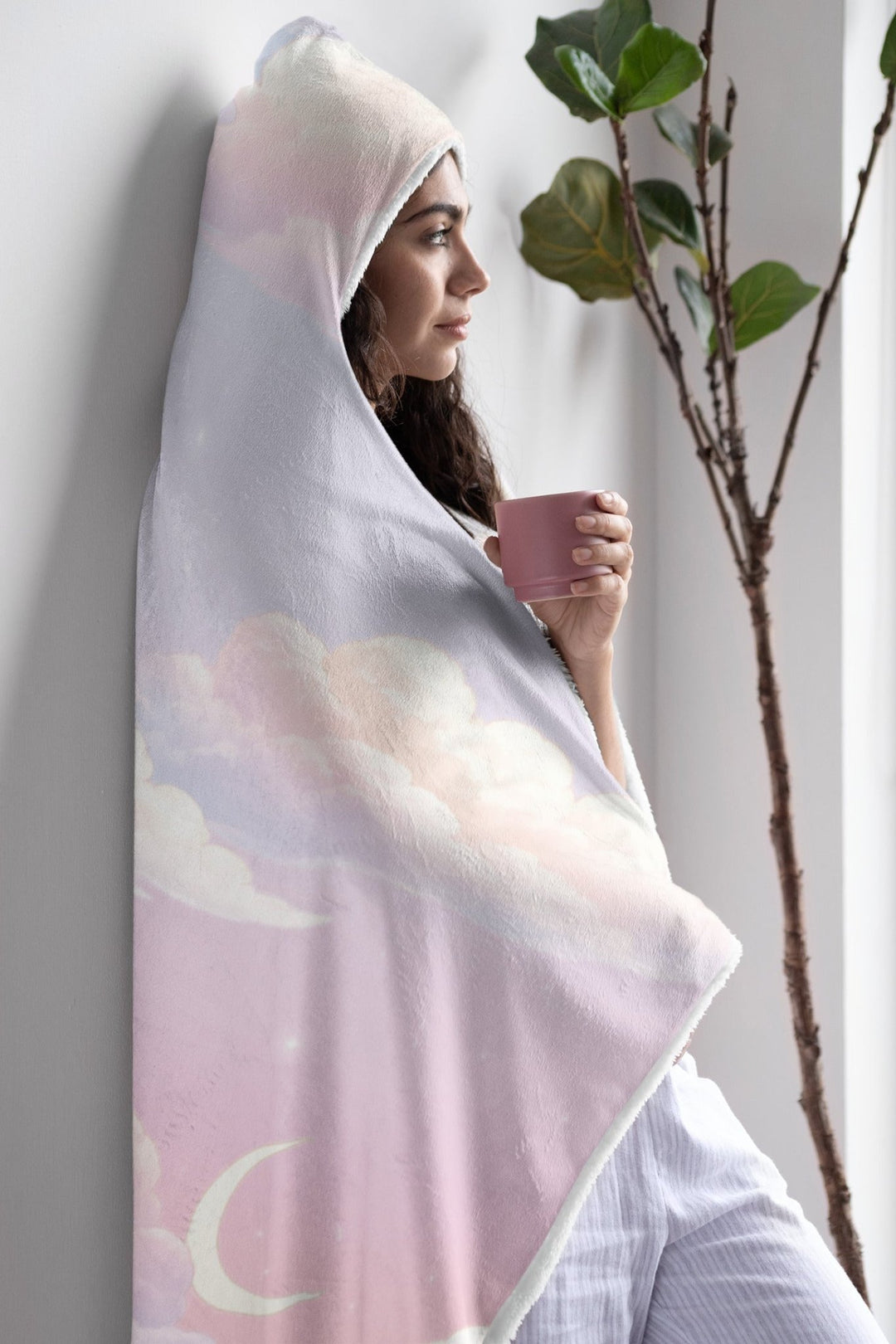 Pink Candy Clouds Hooded Blanket - The Pagan Grimoire