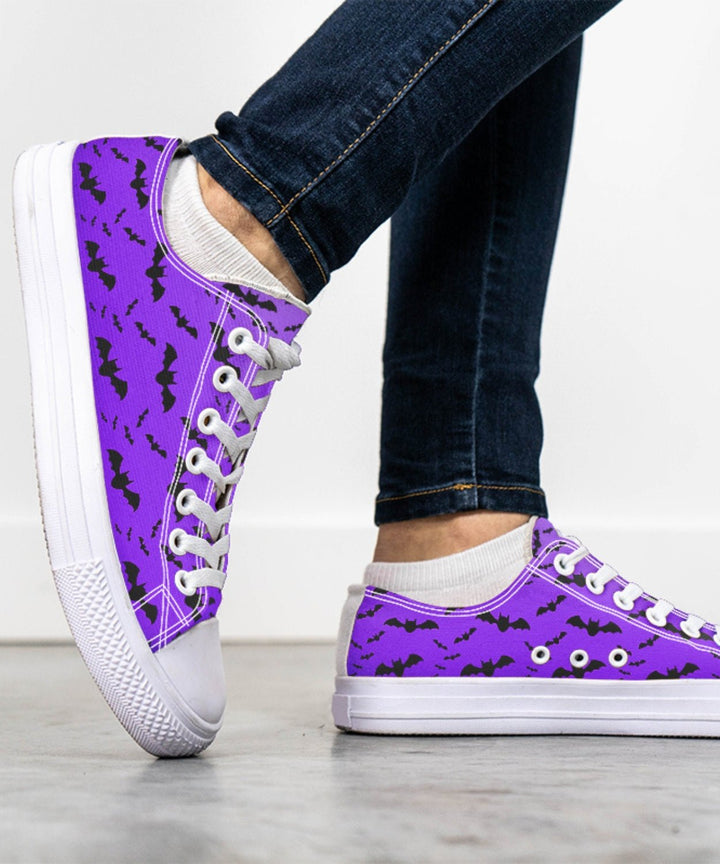 Purple Noctune Bat Low Tops - The Pagan Grimoire