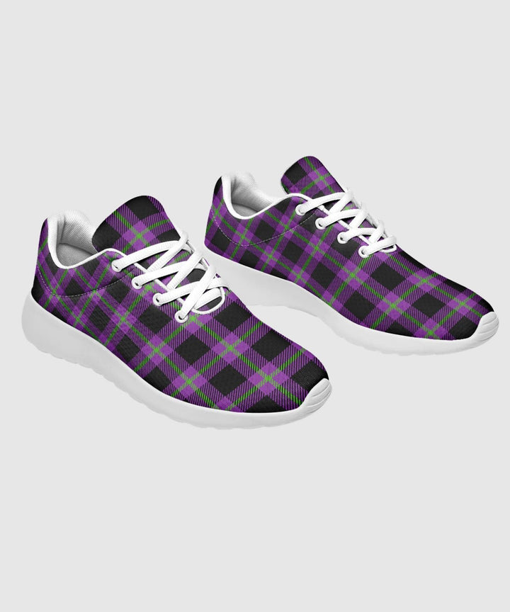 Purple and Green Plaid Sneakers - The Pagan Grimoire