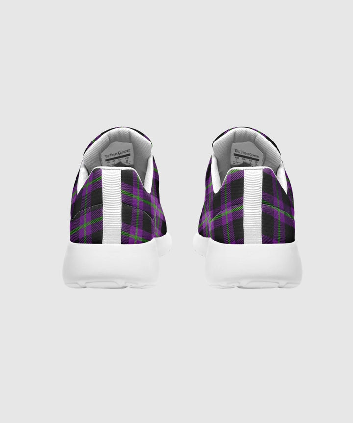 Purple and Green Plaid Sneakers - The Pagan Grimoire