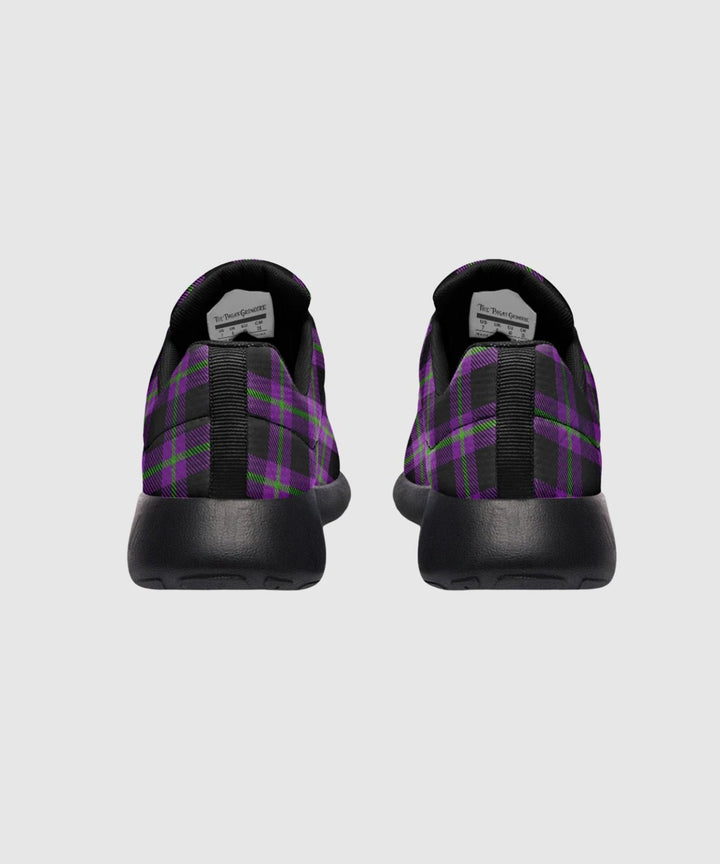 Purple and Green Plaid Sneakers - The Pagan Grimoire