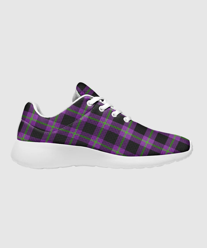 Purple and Green Plaid Sneakers - The Pagan Grimoire