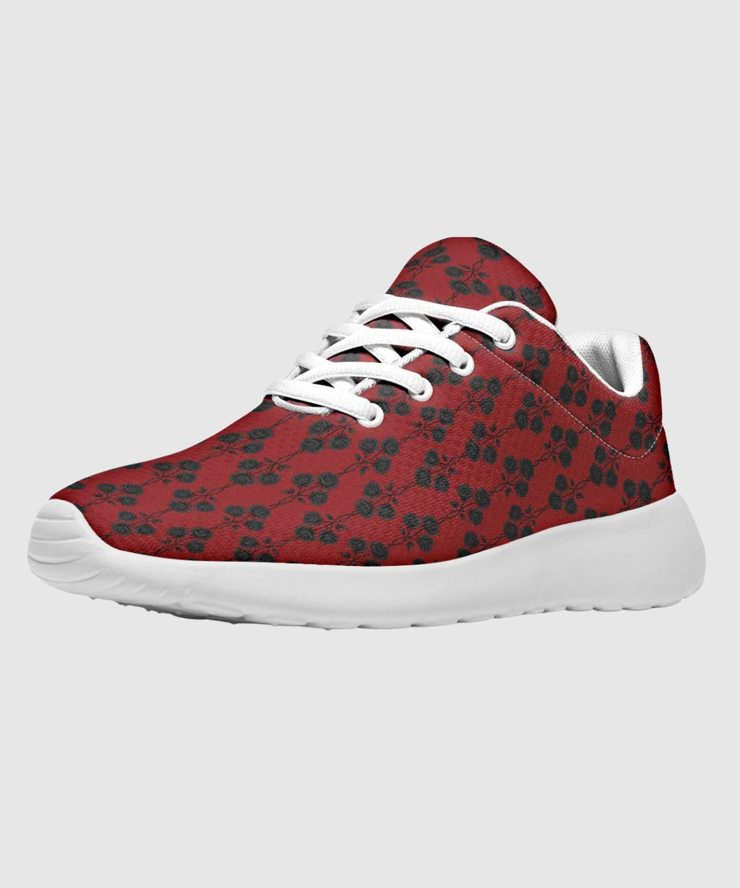 Red and Black Gothic Roses Sneakers - The Pagan Grimoire