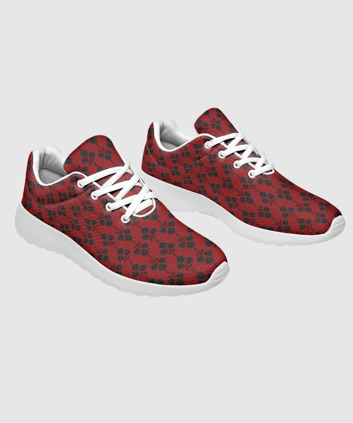 Red and Black Gothic Roses Sneakers - The Pagan Grimoire