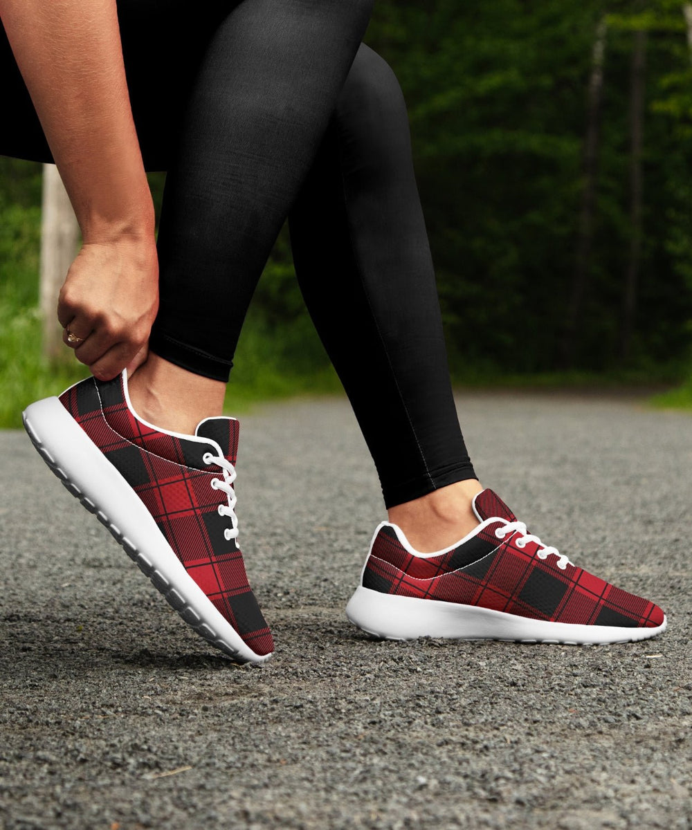 Red and Black Plaid Sneakers - The Pagan Grimoire