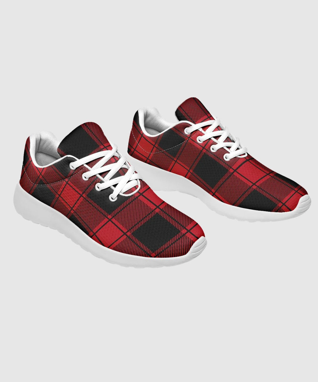 Red and Black Plaid Sneakers - The Pagan Grimoire