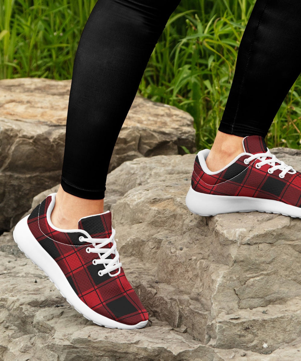 Red and Black Plaid Sneakers - The Pagan Grimoire