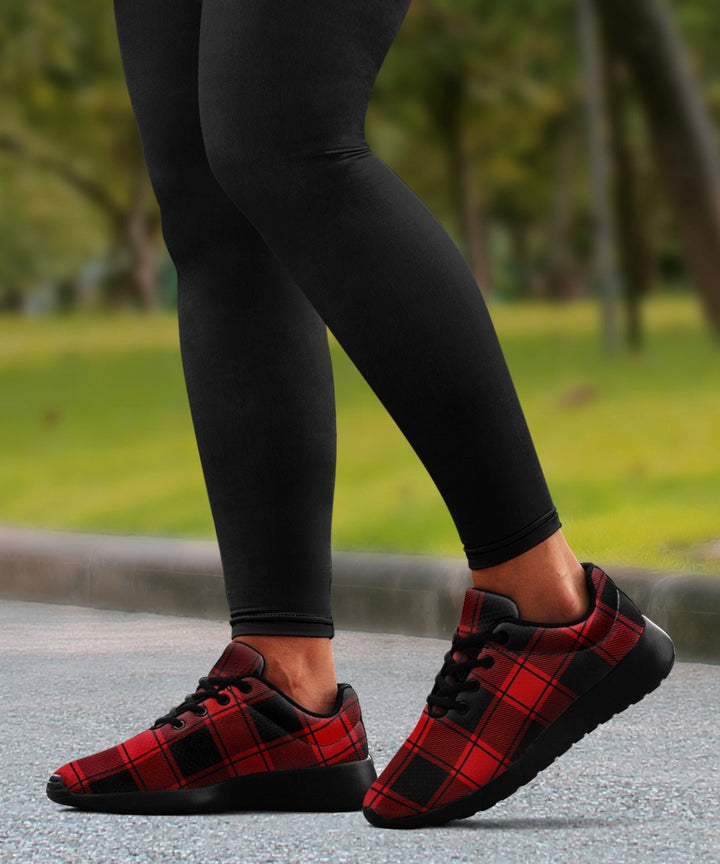 Red and Black Plaid Sneakers - The Pagan Grimoire