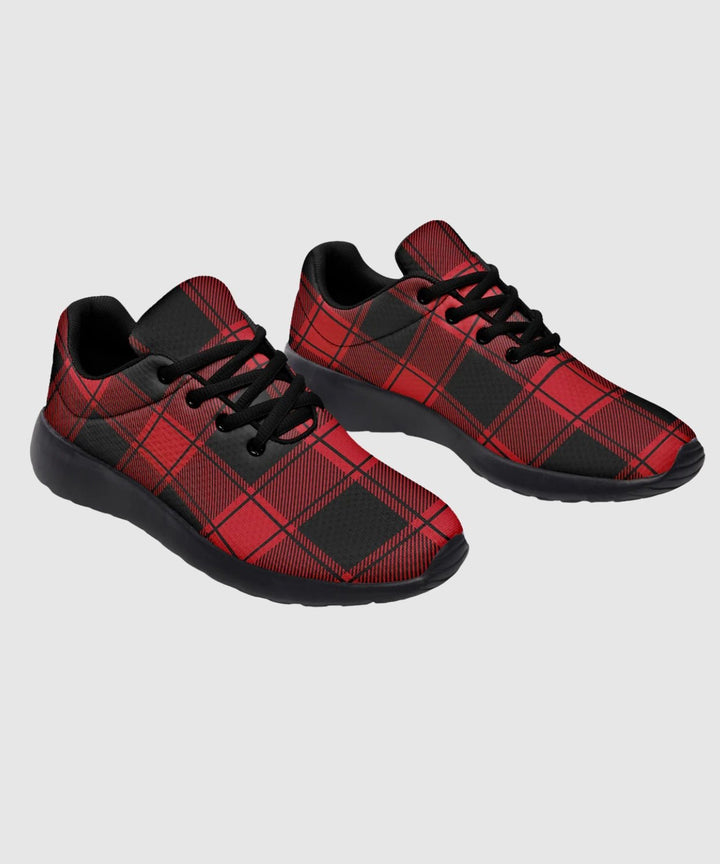 Red and Black Plaid Sneakers - The Pagan Grimoire