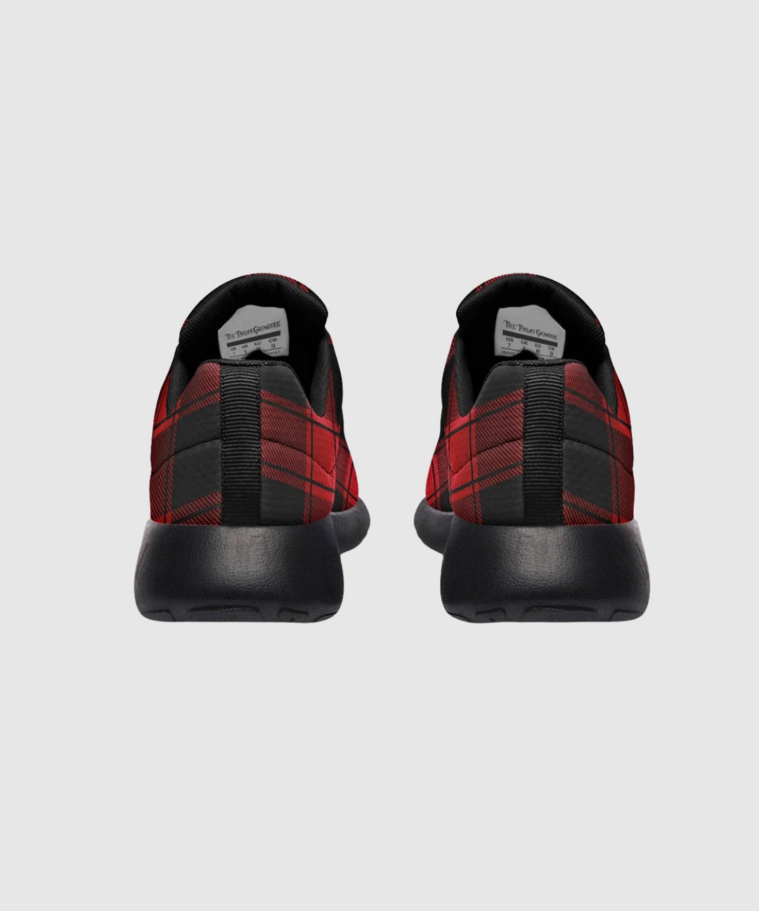 Red and Black Plaid Sneakers - The Pagan Grimoire