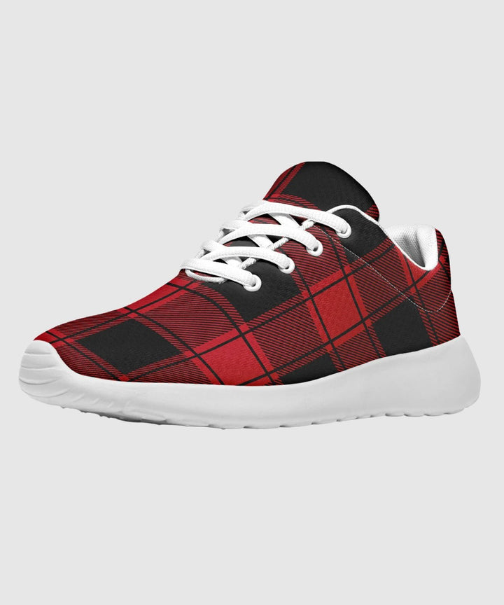Red and Black Plaid Sneakers - The Pagan Grimoire