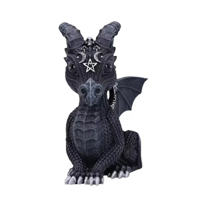 Black Occult Dragon Figurine