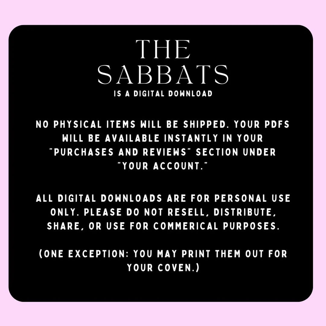 Printable Wheel of the Year Grimoire Pages – Sabbats Guide for Witches & Pagans