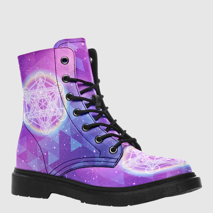 Sacred Geometry Combat Boots