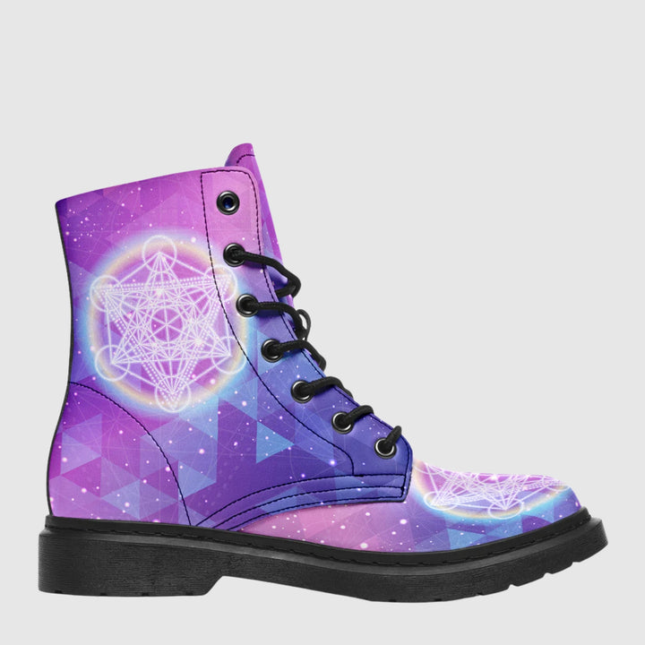 Sacred Geometry Combat Boots