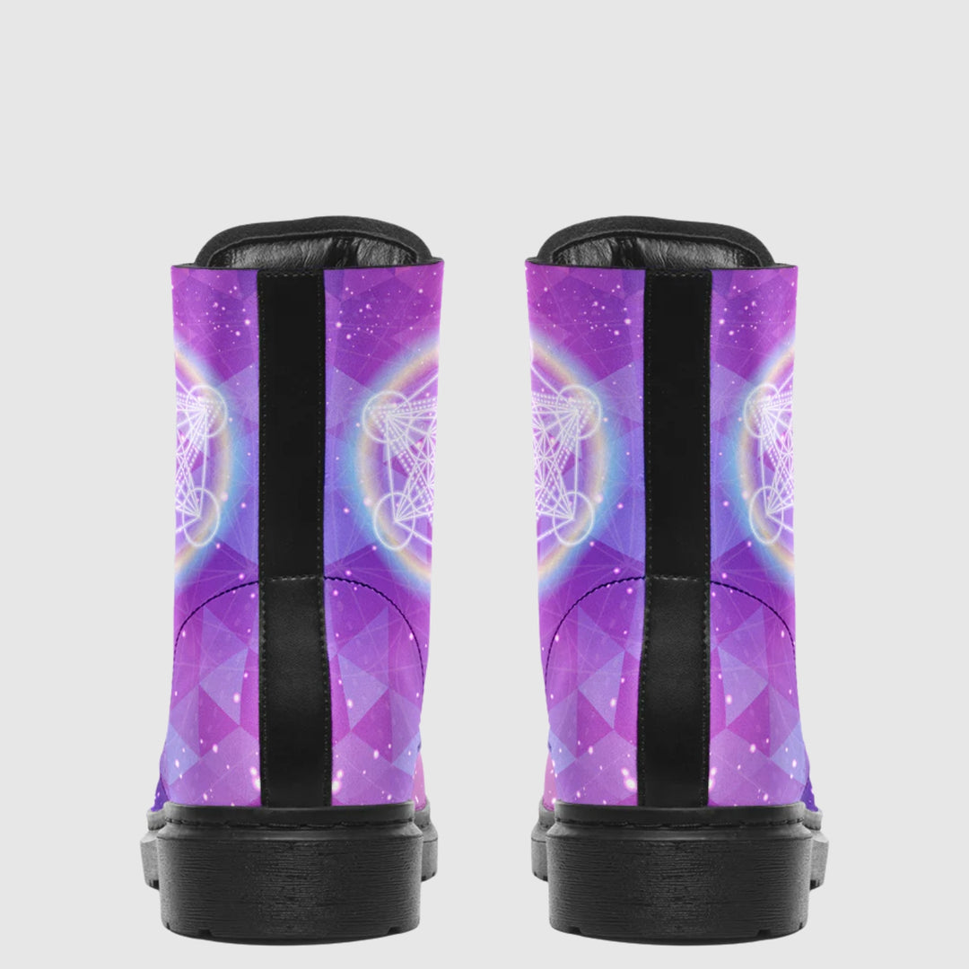Sacred Geometry Combat Boots