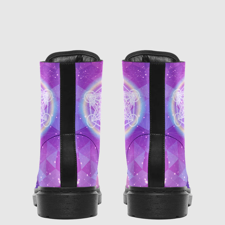 Sacred Geometry Combat Boots