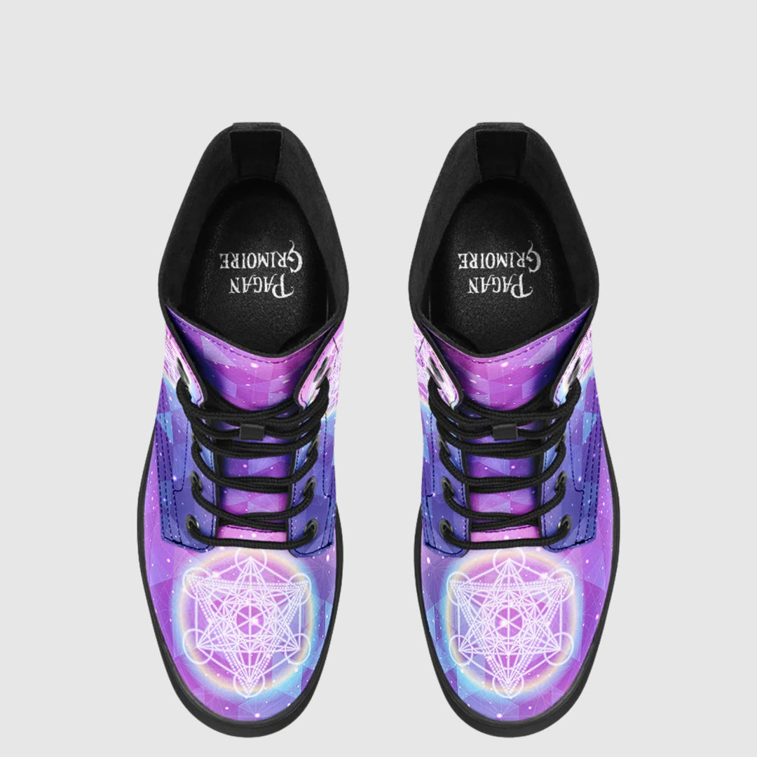 Sacred Geometry Combat Boots