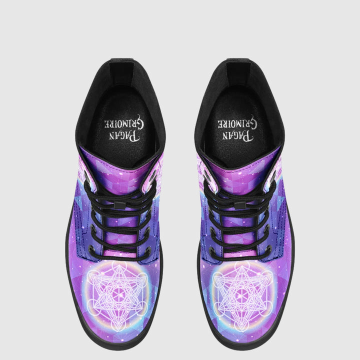 Sacred Geometry Combat Boots
