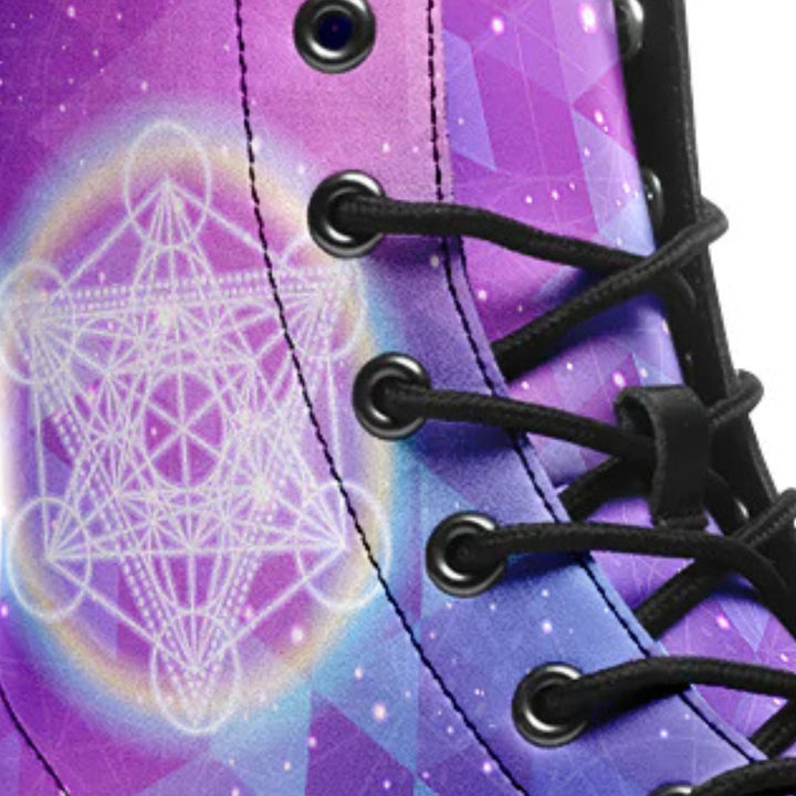 Sacred Geometry Combat Boots