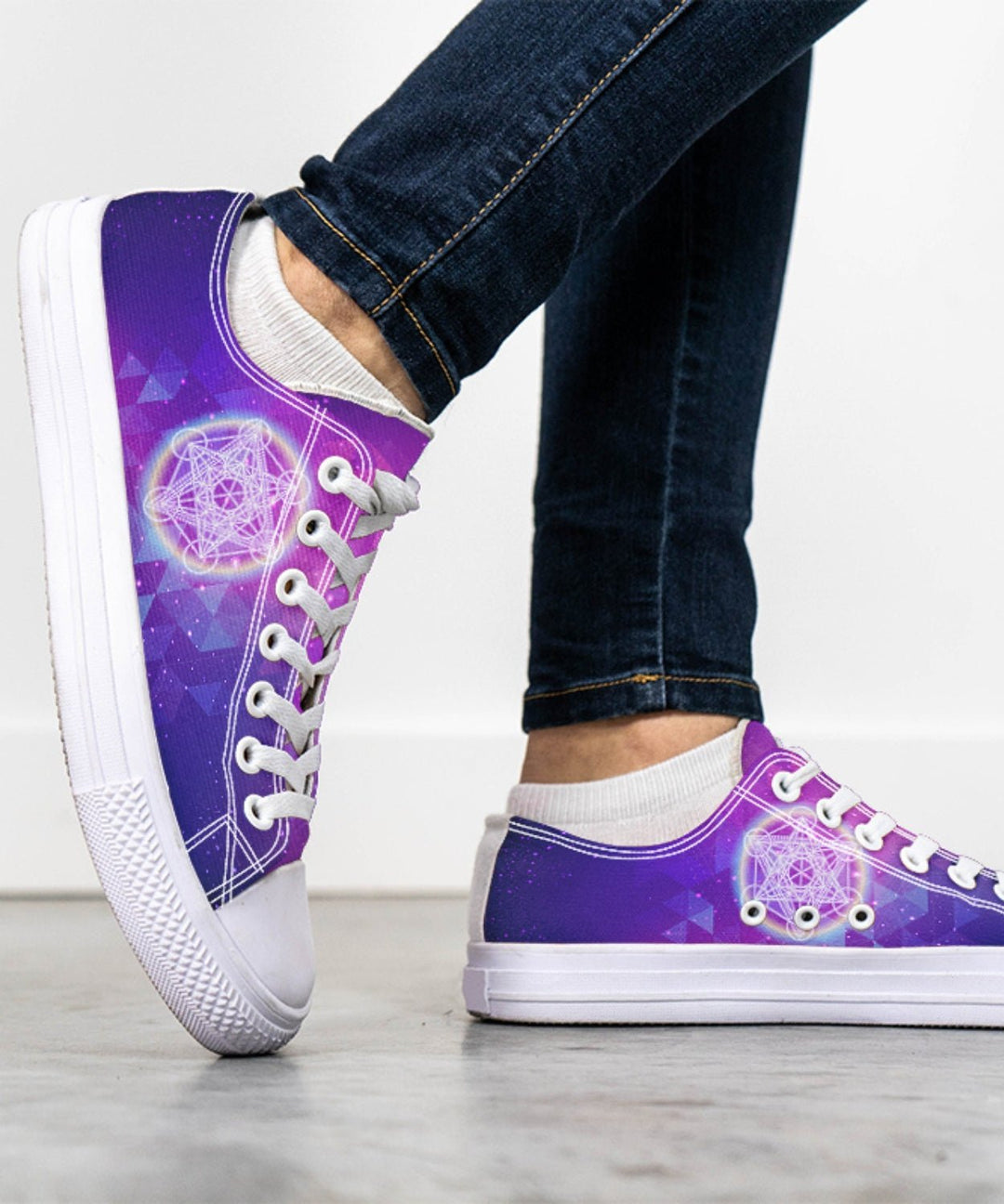 Sacred Geometry Low Tops - The Pagan Grimoire