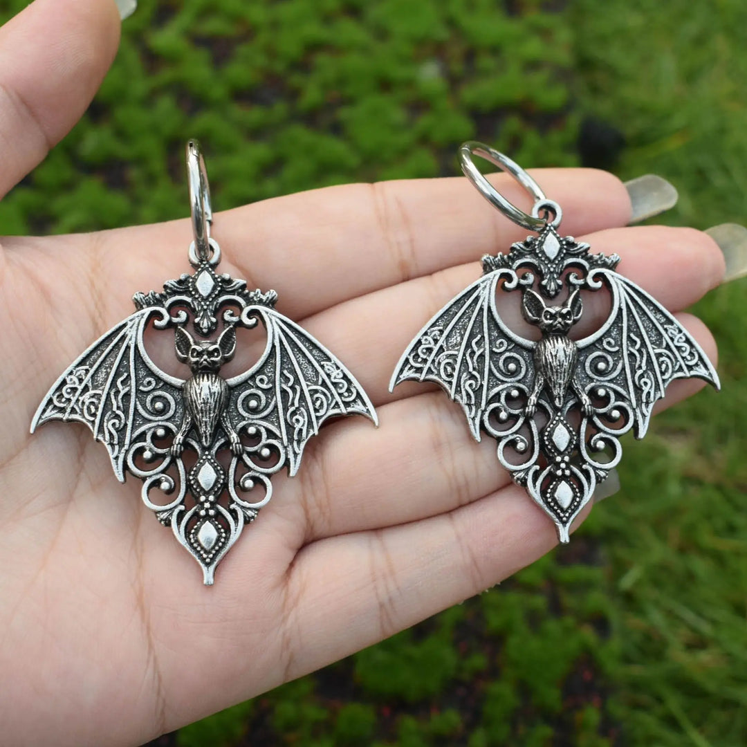Baroque Bat Earrings - The Pagan Grimoire