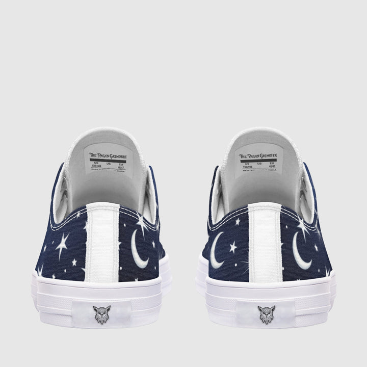 Silver Stars and Moon Low Tops - The Pagan Grimoire
