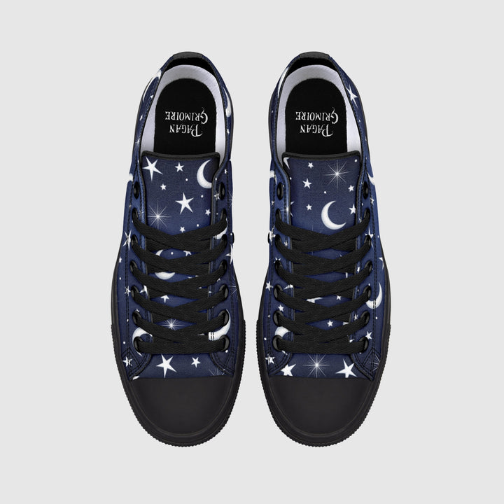 Silver Stars and Moon Low Tops - The Pagan Grimoire