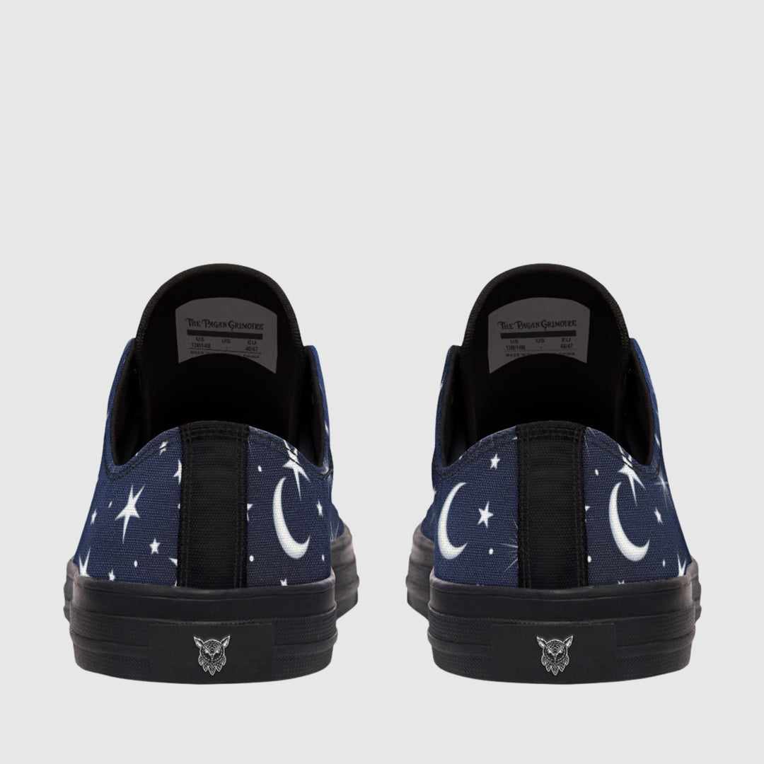 Silver Stars and Moon Low Tops - The Pagan Grimoire
