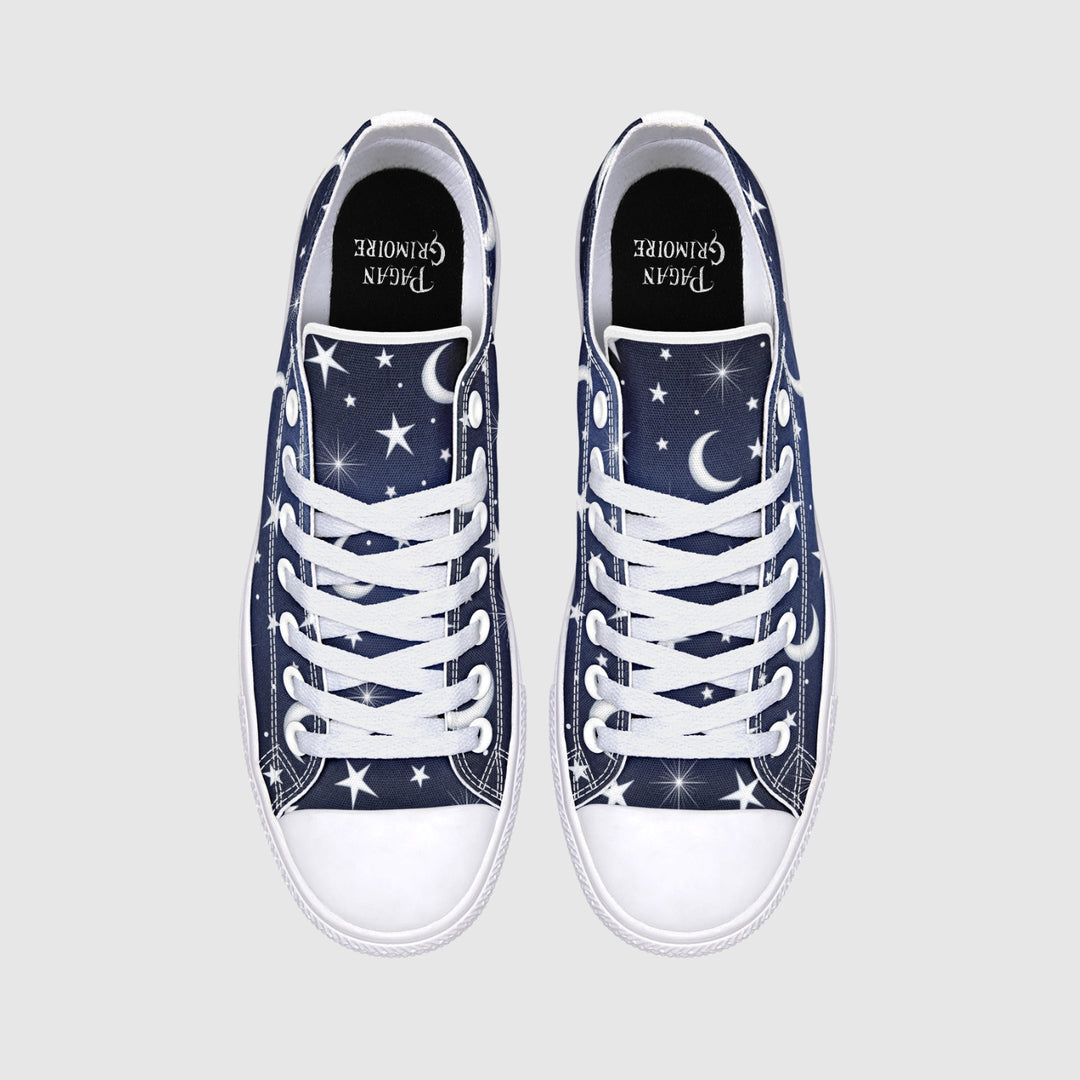 Silver Stars and Moon Low Tops - The Pagan Grimoire