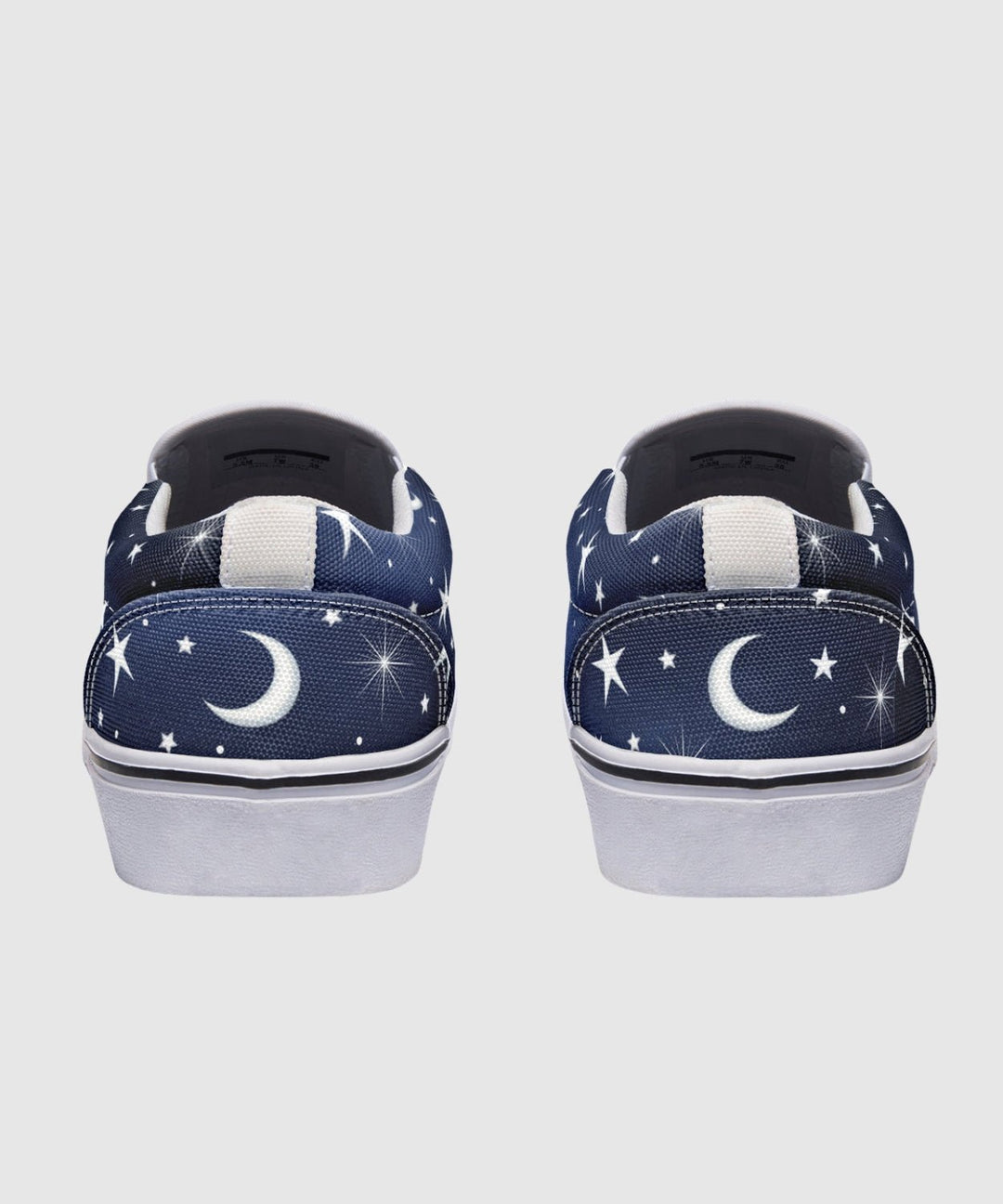Silver Stars and Moon Slip On Shoes - The Pagan Grimoire