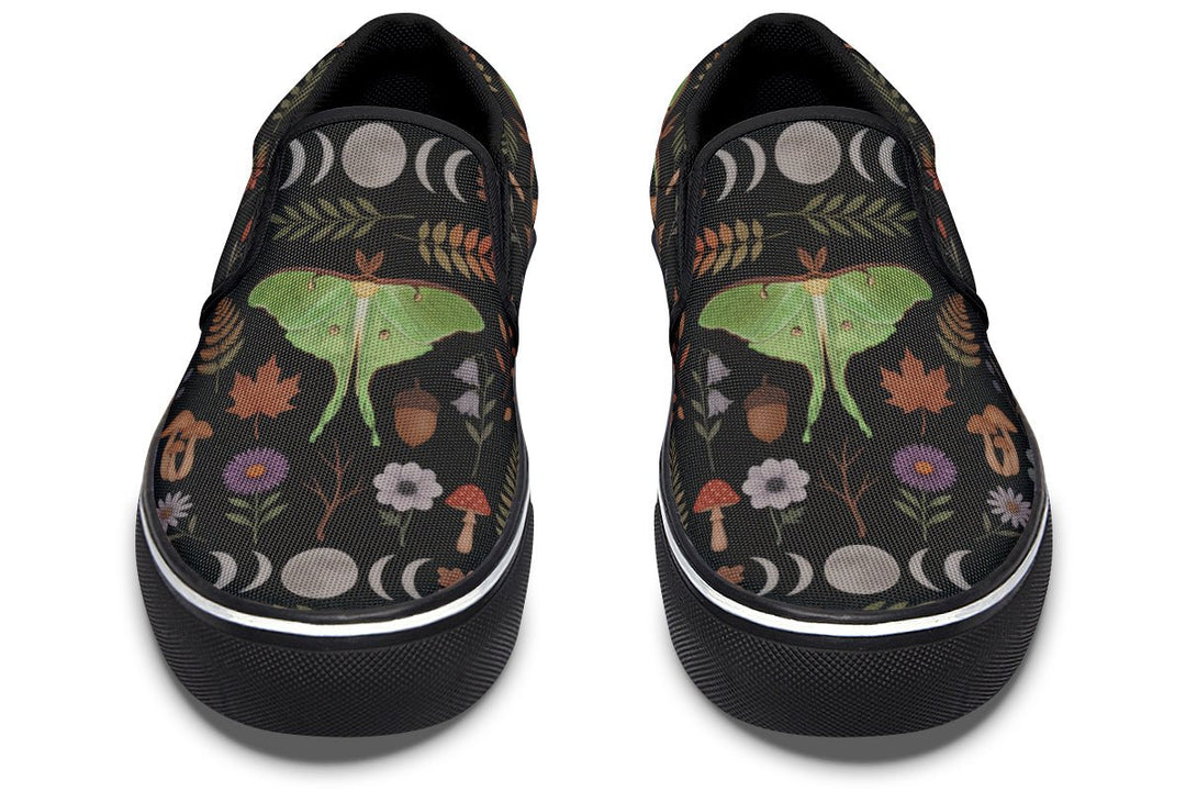 Luna Moth Slip - On Shoes - The Pagan Grimoire
