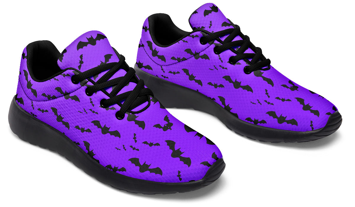 Purple Bat Sneakers Top Angled View