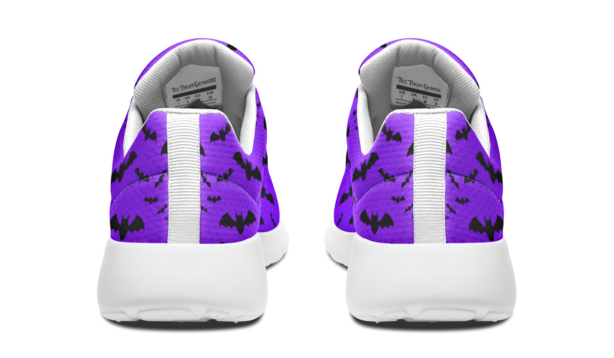 Purple Bat Sneakers Back View