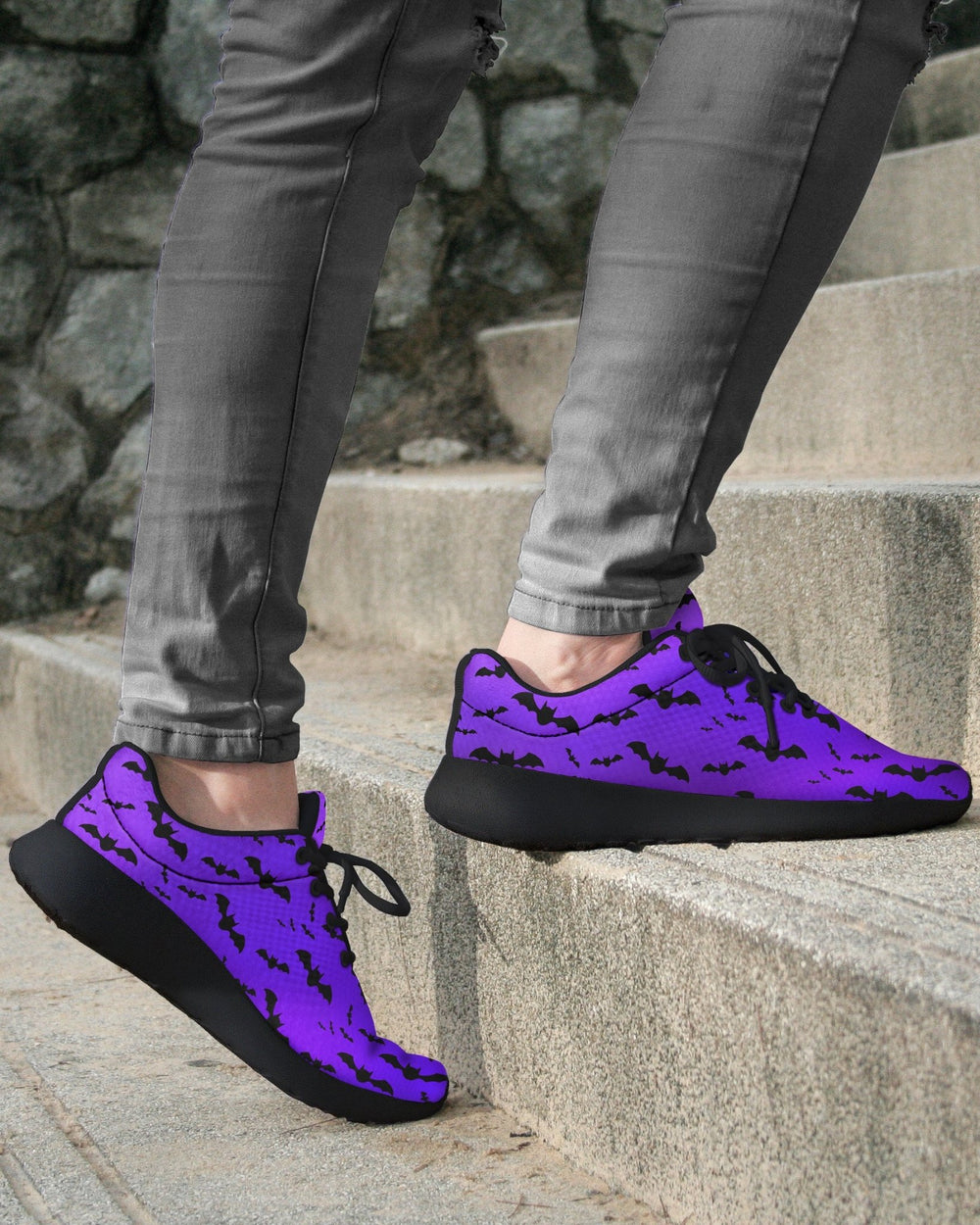 Purple Nocturne Bats Sneakers - The Pagan Grimoire