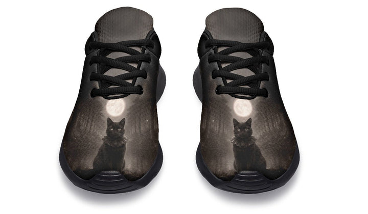 Moonlit Cat Sneakers - The Pagan Grimoire