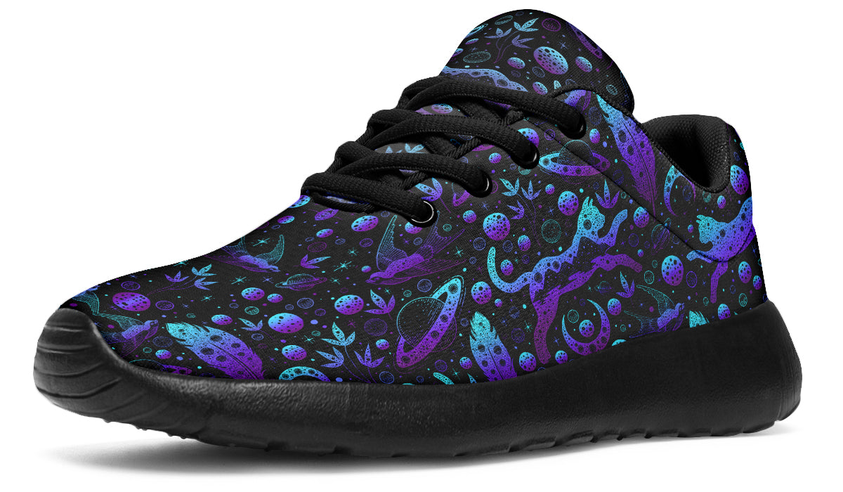 Neon Galaxy Cats Sneakers