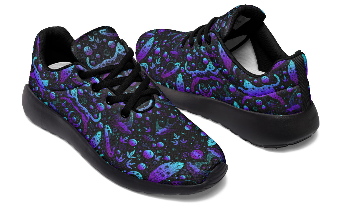 Neon Galaxy Cats Sneakers