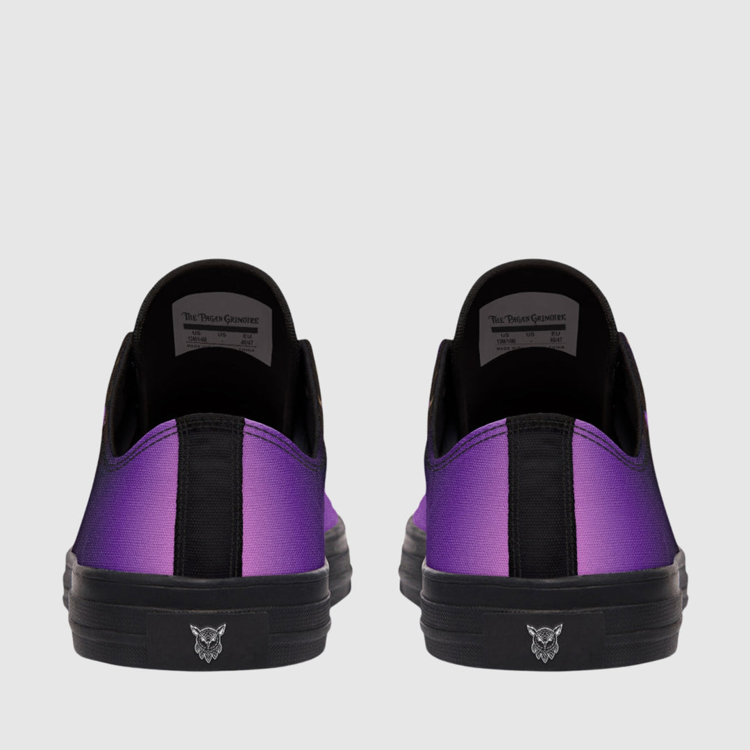 Spellcasting Raven Low Tops - The Pagan Grimoire