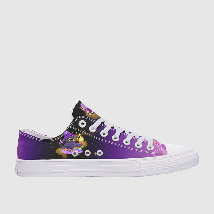 Spellcasting Raven Low Tops - The Pagan Grimoire